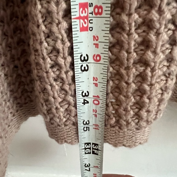 Yibok Long Cardigan w/ Pockets Dusty Mauve L - Picture 6 of 7